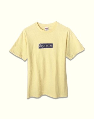 supreme box logo yellow